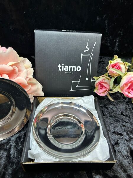 TIAMO ÇELİK SADE ÇAY TABAĞI 6 'LI