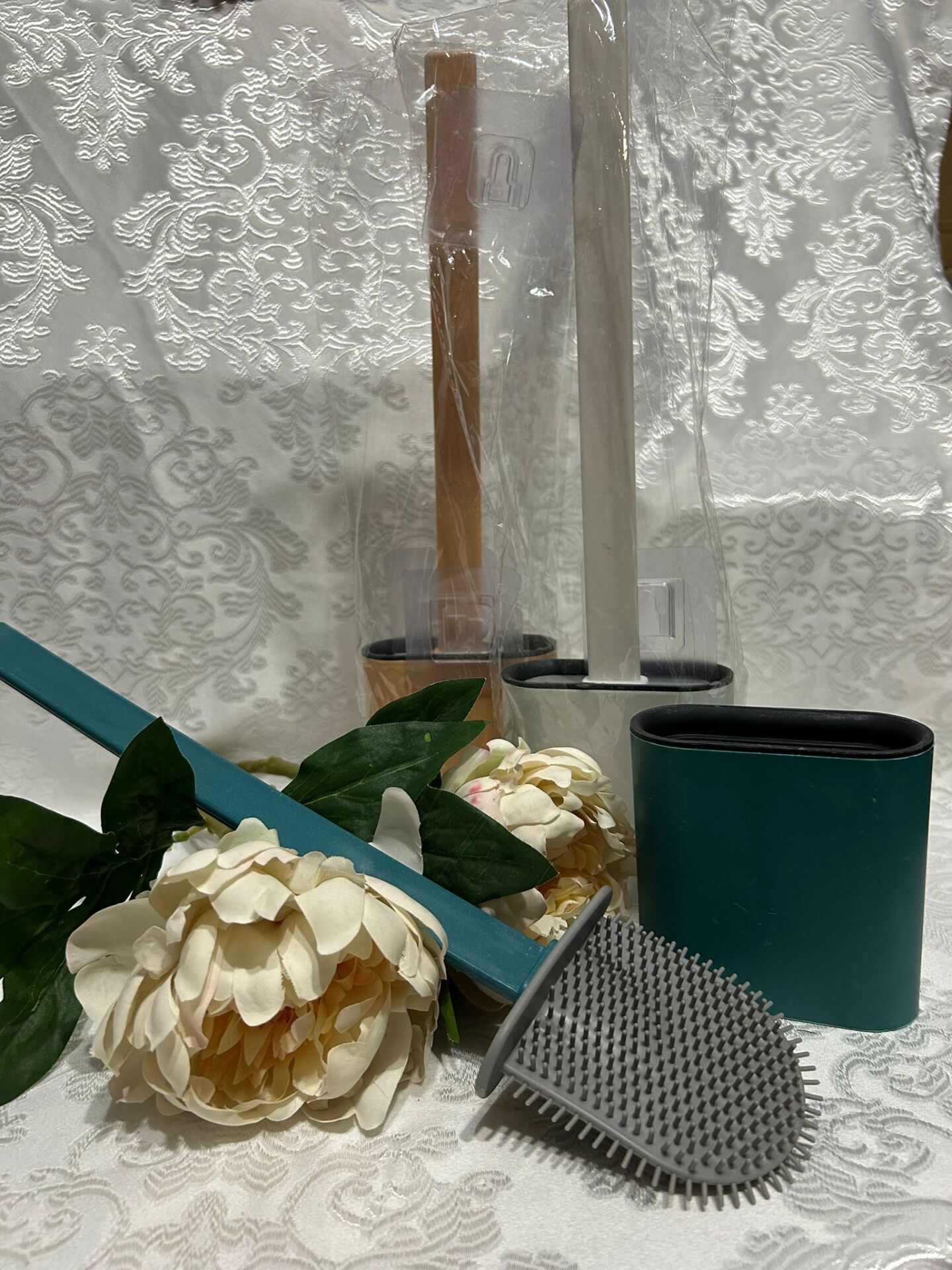 ASKI APARATLI WC SİLİKON FIRÇASI Beyaz