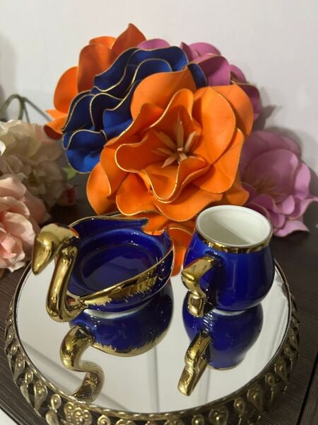 2 'Lİ KUĞULU KAHVE TAKIMI