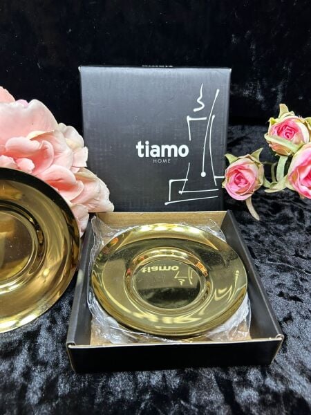 TİAMO HOME GOLD ÇELİK ÇAY TABAĞı