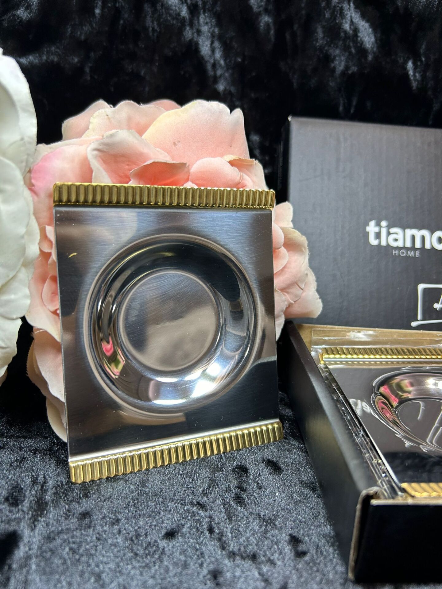 TİAMO SİLVER GOLD ÇAY TABAĞI