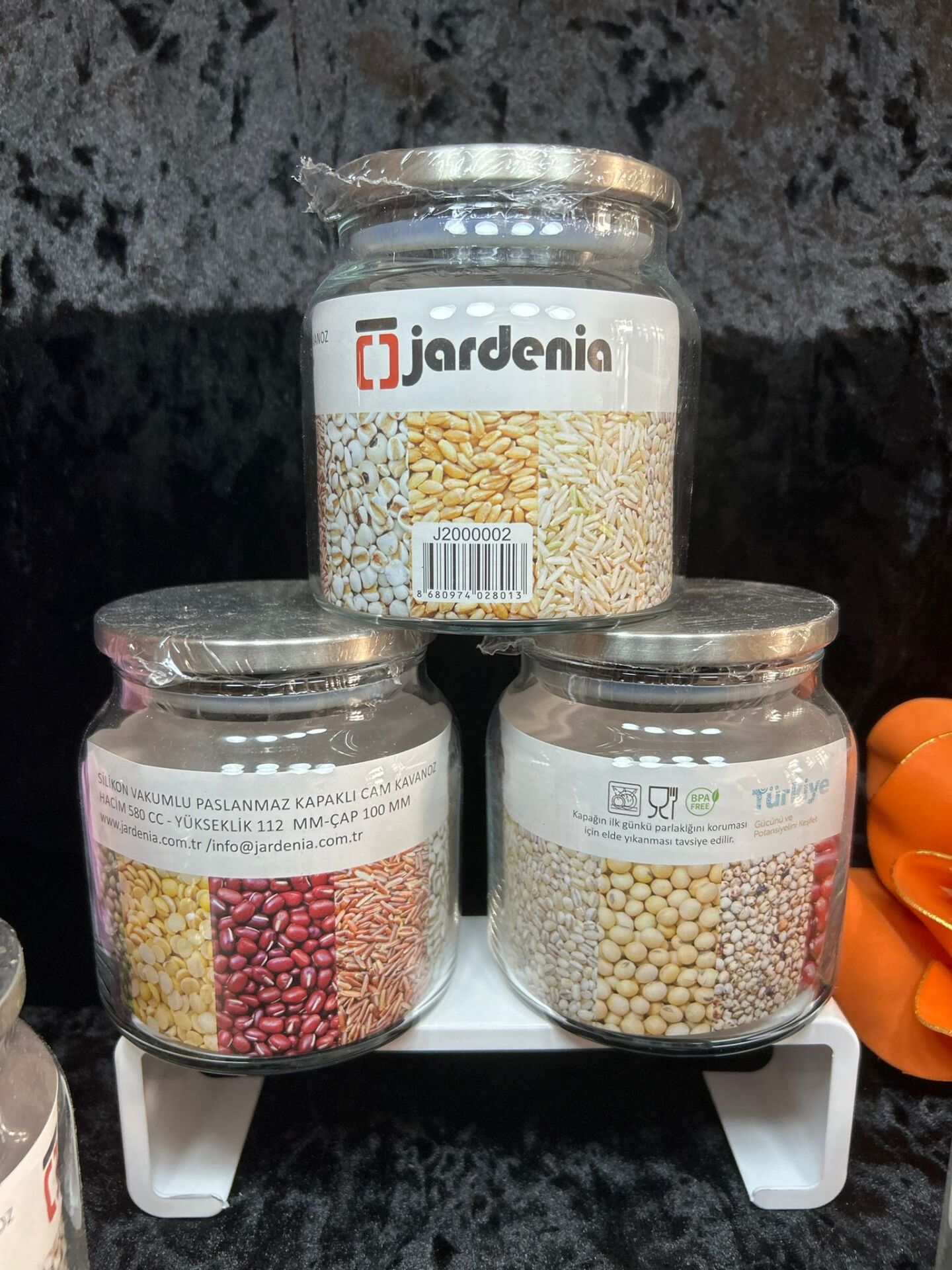 TEZEL JARDENİA CAM  KAVANOZ 575 CC  - TANE