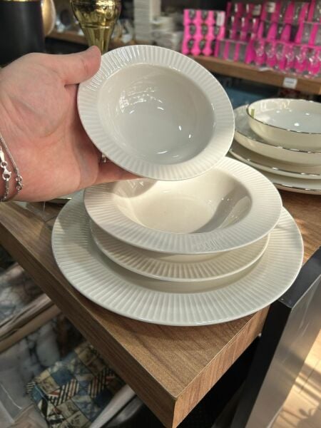 FARİKA ELİF 24PARÇA 6 KİŞİLİK  YALIN YEMEK TAKIMI