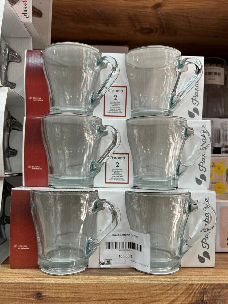 PAŞABAHÇE 2'Lİ 55233 KULPLU BARDAK ŞEFFAF