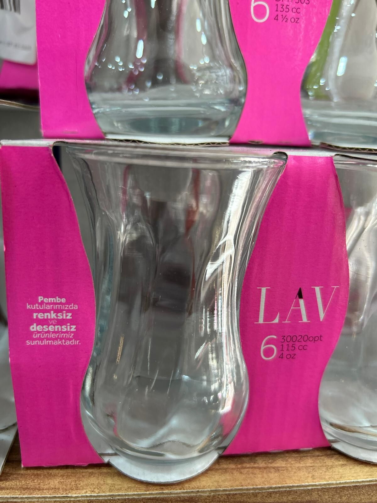 LAV 6'  LI KLASİK OPTİKLİ ÇAY BARDAĞI