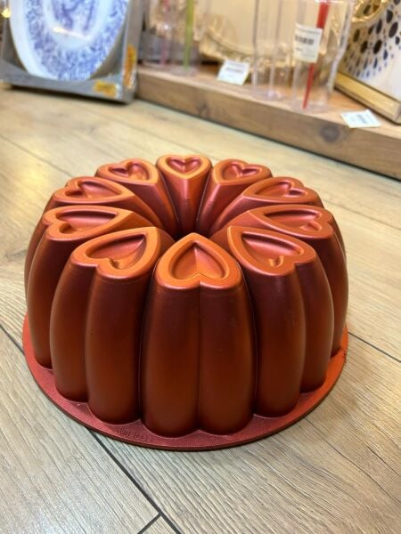 AMBOOS  YUVARLAK KALPLİ  KIRMIZI KEK KALIBI