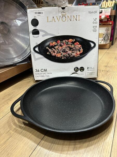 LAVONNI 36 CM ÇİFT KULPLU DÖKÜM SAÇ TAVA