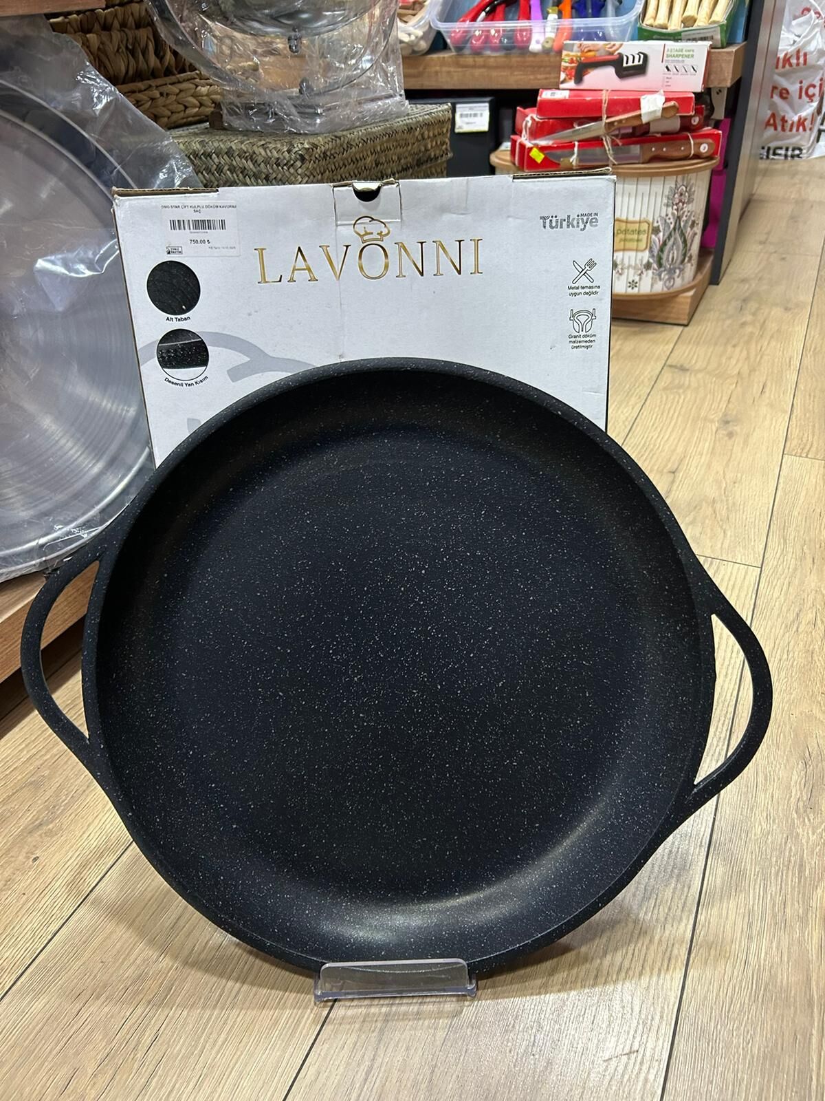 LAVONNI 36 CM ÇİFT KULPLU DÖKÜM SAÇ TAVA