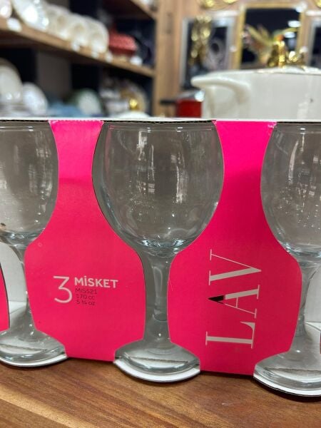 LAV 3 LÜ MİSKET 170 CC CAM KADEH BARDAK