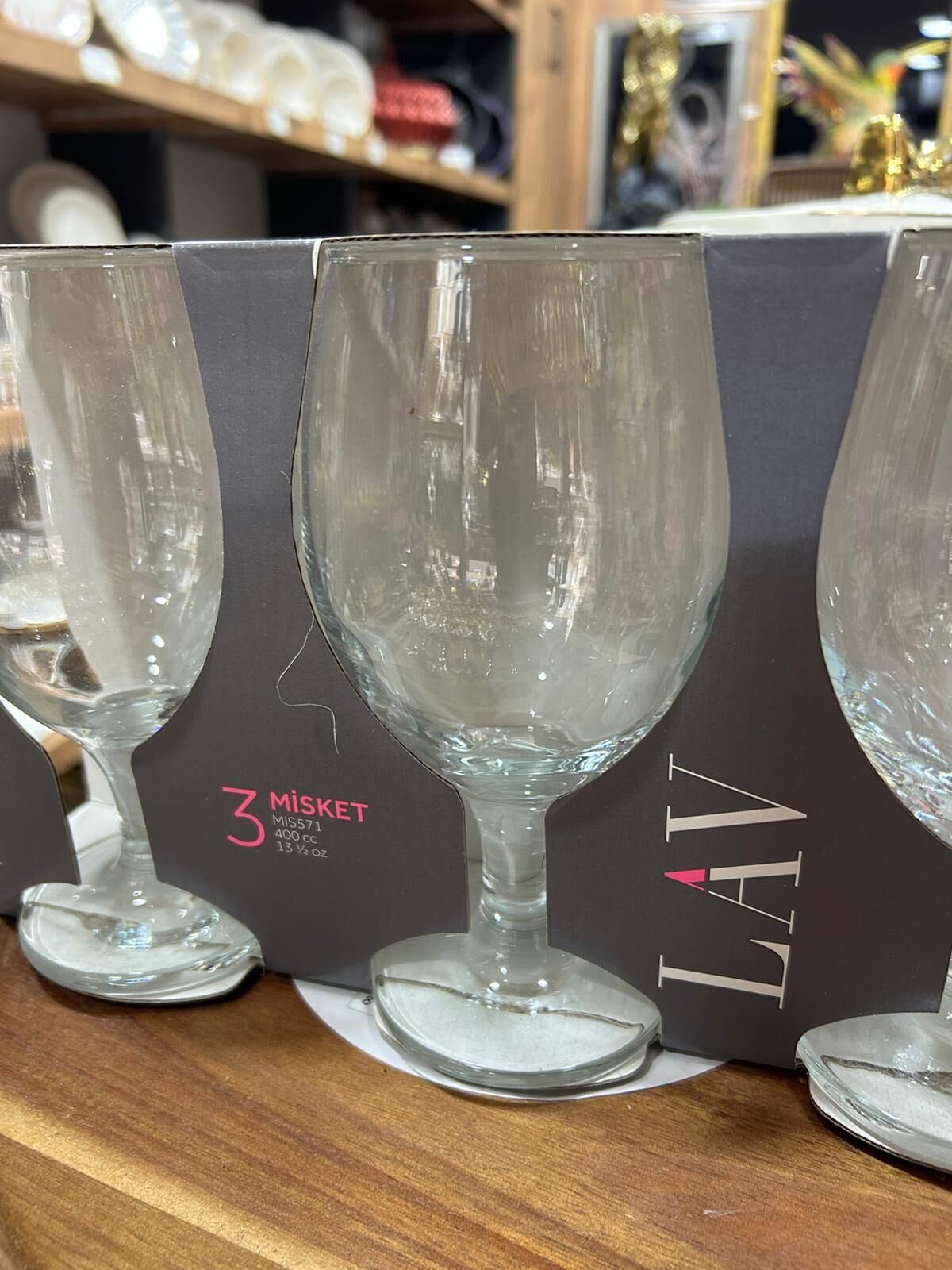 LAV 3’LÜ MİSKET 400 cc CAM KADEH BARDAK