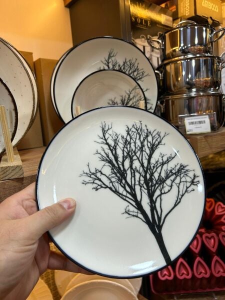 MERGEN AĞAÇ DESENLİ 24 PARÇA  6 KİŞİLİK YEMEK TAKIMI