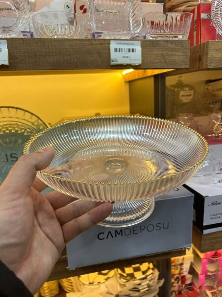 CAM DEPOSU 24 CM AYAKLI SUNUMLUK