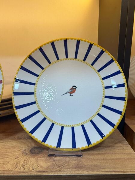 HERENCIA 26 CM SERVİS TABAĞI (  BÜYÜK  BOY MAVİ KUŞ FİGÜRLÜ )