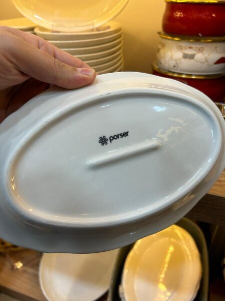 PORSER PORSELEN SALATA TABAĞI  ( ORTA BOY EN: 25 CM BOY: 16 CM )