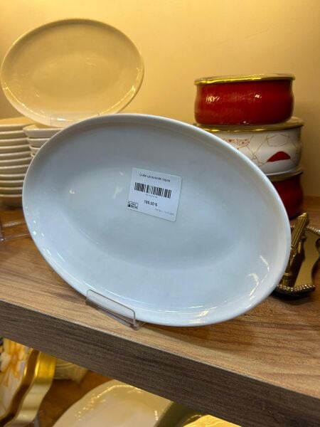 ÇAKIR PORSELEN SALATA TABAĞI (EN: 30 CM / BOY: 18 CM)