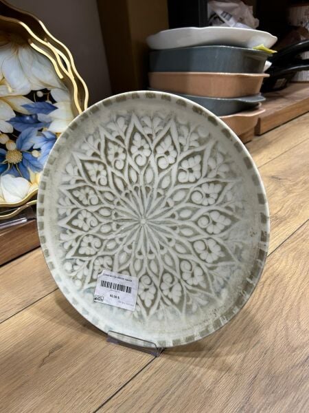 ÇAKIR DESENLİBÜYÜK SERVİS TABAĞI ( EN : 28 CM BOY  : 28  CM )