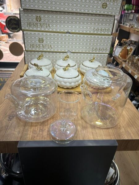 KARDELEN GRLİA  CAM ŞEFFAF ÇAYDANLIK