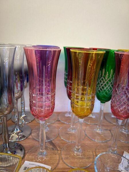 6’LI BAKLAVA ALTI RENK BOYALI BARDAK SETİ