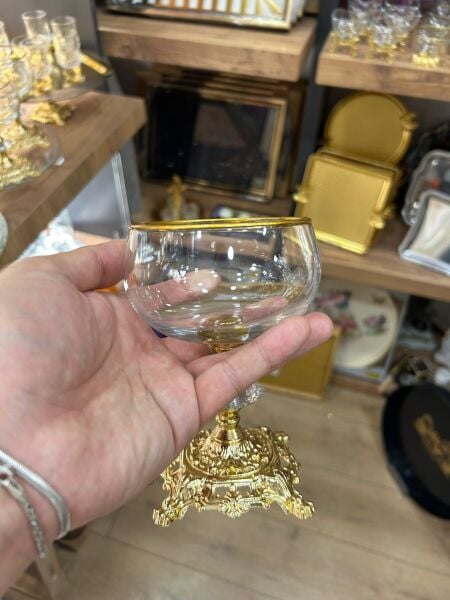 ŞIK GOLD AYAKLI 6'LI TOMBİK SUNUMLUK KASE